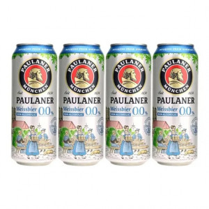 KIT 4 UN CERV ALE PAULANER LT 500ML WEISSBIER 0%