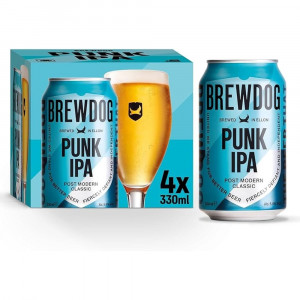 KIT 4UN CERVEJA BREWDOG PUNK IPA 5,4%  LT 330ML