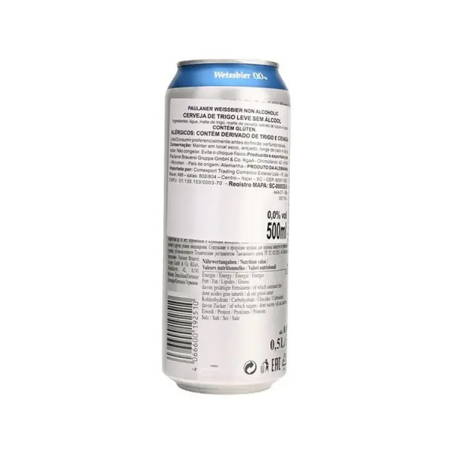 CERV ALE PAULANER LT 500ML WEISSBIER 0%